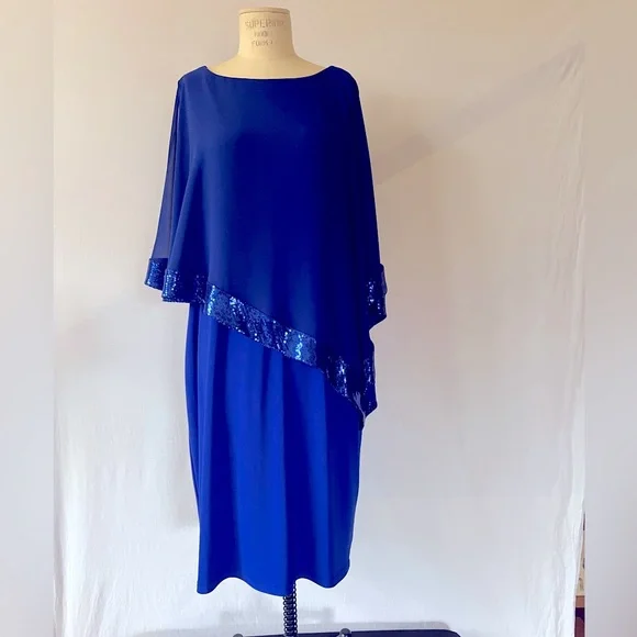 Joseph Ribkoff | Dresses | Lovely Sequined And Draped Chiffon Dress From Joseph  Ribkoff
